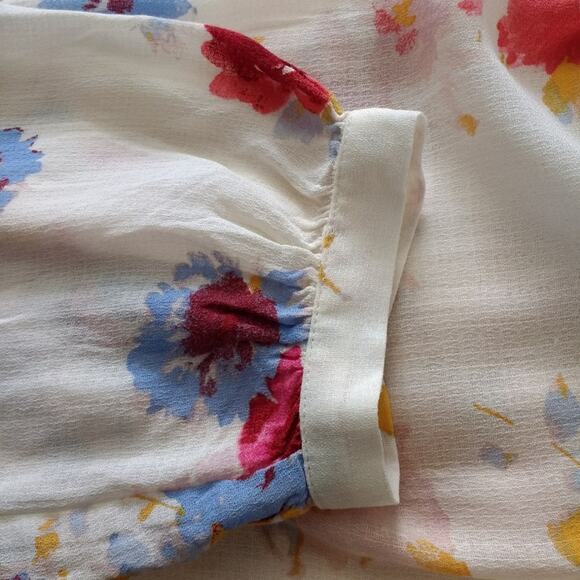 Lucky Brand Floral Peasant Blouse - Picture 6 of 8